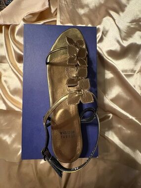 Stuart Weitzman, New in Box, Size 9AA-NARROW, Bronze Mayflower